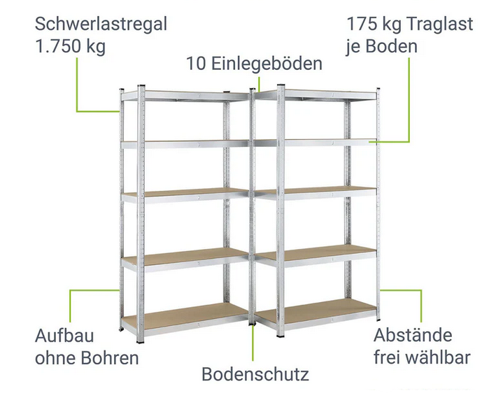 Fehler? Doppelpack Juskys Lagerregale Basic für 30,34€ (statt 50€)