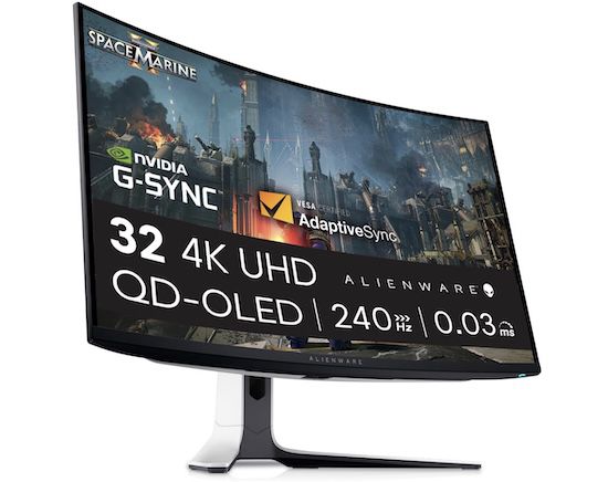 Dell Alienware AW3225QF   32 Zoll QD OLED curved Monitor bis 240 Hz für 899€ (statt 1.019€)