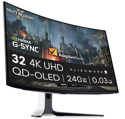 Dell Alienware AW3225QF – 32 Zoll QD-OLED curved Monitor bis 240 Hz für 899€ (statt 1.019€)