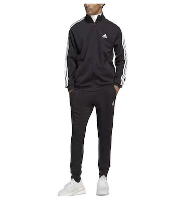 adidas Basic 3-Stripes Tricot Track Suit Trainingsanzug für 44,98€ (statt 65€)