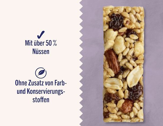 40x Corny nussvoll Nuss und Traube mit Rosinen ab 12,25€ (statt 17€)