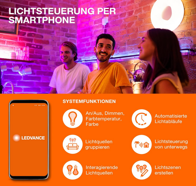 💡 4x LEDVANCE Smart+ E27 LED Lampen Warmweiß für 12,99€ (statt 22€)