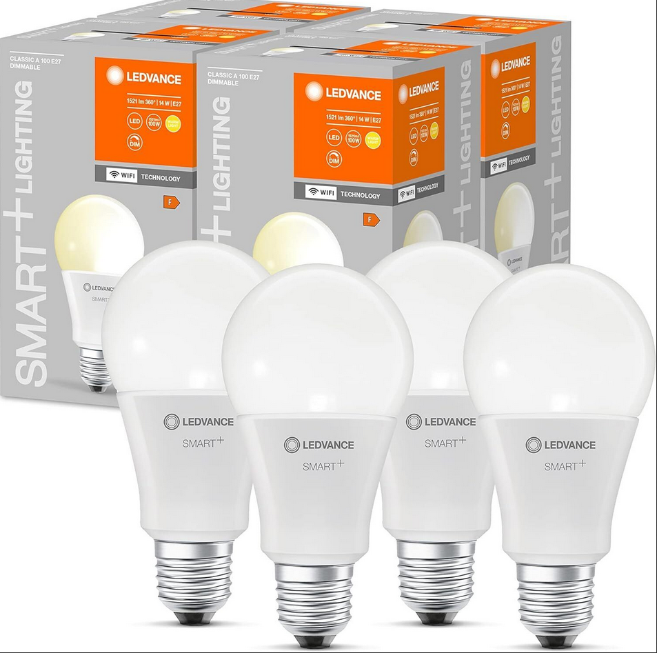 💡 4x LEDVANCE Smart+ E27 LED Lampen Warmweiß für 12,22€ (statt 24€)