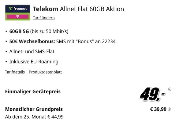 📱 Krasses Ding! ➡️ Google Pixel 9 Pro für 49€ + Telekom Allnet 60GB 39,99€ mtl. + 50€ Bonus