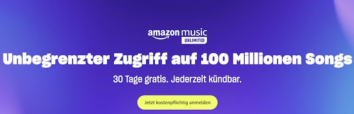 🎶 1 Monat Amazon Music Unlimited GRATIS (statt 11€)