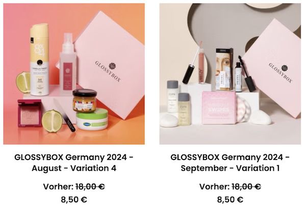 Schnell? 😮 Glossybox verschiedene Boxen für 5,50€ inklusive Versand + kein Abo!