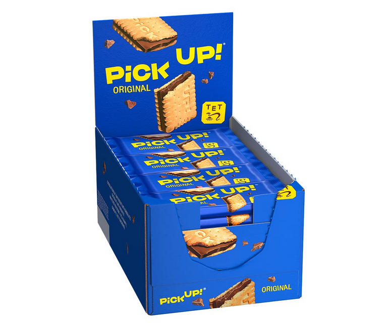 PiCK UP! Original (24 x 28 g) Keksriegel mit knackiger Milchschokolade für 8,99€ (statt 16€)