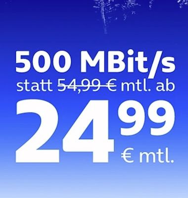 o2 Home XL Kabel bis 500 Mbit/s für 34,99€ mtl. + kein AP