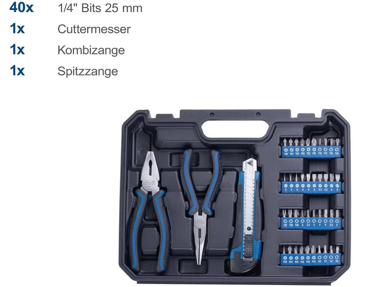 Scheppach WZK49 Werkzeugkoffer 50 tlg. Zangen, Bits & Co für 29,99€ (statt 40€)