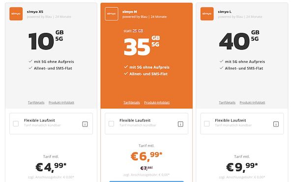 BÄM 🤯 simyo: o2 Allnet Flat mit 35GB 5G für nur 6,99€ mtl.