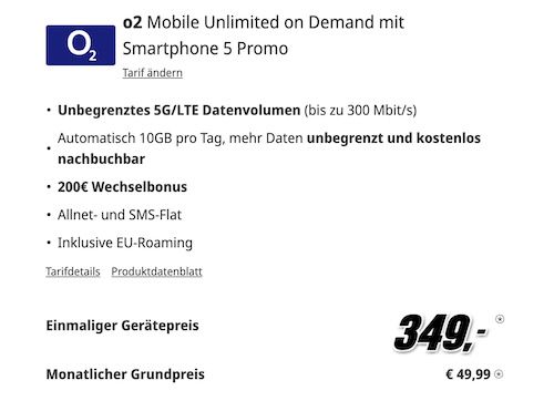 😱 WOW ➡️ Apple iPhone 16 Pro Max + o2 Allnet mit unlimited 5G/LTE für 49,99€ mtl. + 200€ Bonus