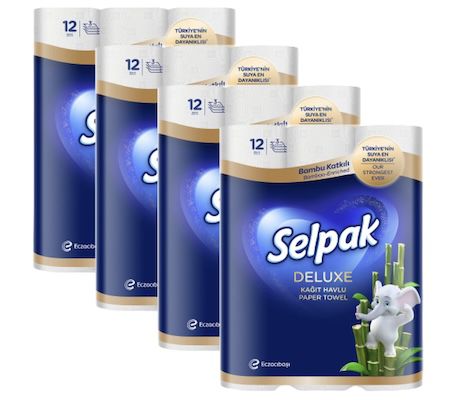 🧻 4x 12er Pack Selpak Deluxe Küchenrolle 3 lagig für 23,99€ (statt 31€)