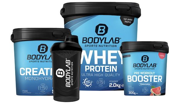 💪 Pumper Bundle: 2kg Bodylab Whey + Booster + Creatine + Shaker für 55€ (statt 75€)