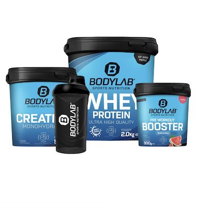 💪 Pumper-Bundle: 2kg Bodylab Whey + Booster + Creatine + Shaker für 55€ (statt 75€)