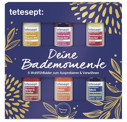 6 x 20 ml tetesept Geschenkset Deine Bademomente für 4,99€ (statt 12€)