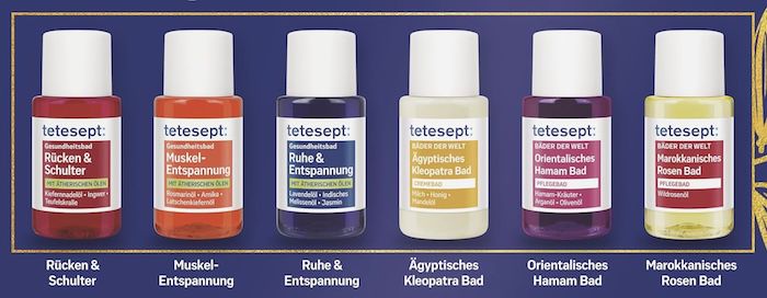 6 x 20 ml tetesept Geschenkset Deine Bademomente für 4,99€ (statt 12€)