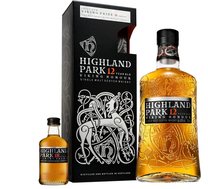 Highland Park 12 Jahre + Probe 18 Jahre Mini Scotch Whiskey für 27,89€ (statt 34€)