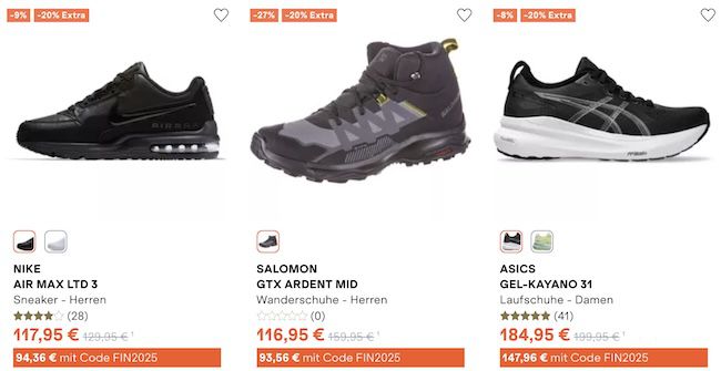 👟 SportScheck: 20% Rabatt auf reduzierte Schuhe