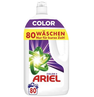 Ariel Color+ Flüssigwaschmittel, 80 WL ab 12,34€ (statt 17€)