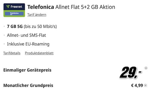 🤯 Xiaomi Redmi Note 13 5G für 29€ + 7GB o2 Allnet Flat für 4,99€ mtl