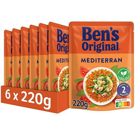 🍚 6er Pack Bens Original Express Reis Mediterran, je 220g ab 8€ (statt 14€)