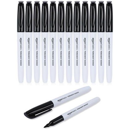 12er Pack Amazon Basics Permanentmarker, Schwarz ab 5,72€ (statt 9€)