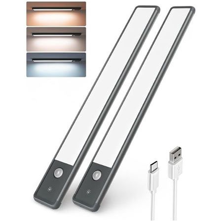 2x EZVALO LED-Schrankbeleuchtung (30cm) mit Bewegungsmelder für 20,99€ (statt 30€)