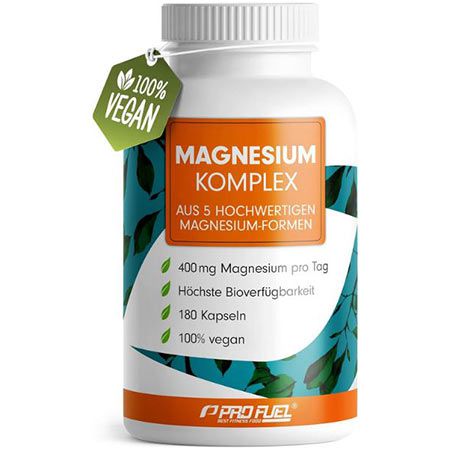 💪🏻 180er Pack Pro Fuel Magnesium Komplex Kapseln, 400mg ab 6,34€ (statt 15€)