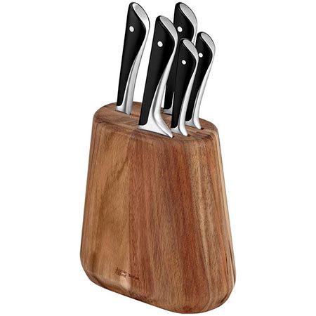 Jamie Oliver by Tefal 5-teiliges Küchenmesser-Set + Block für 82,29€ (statt 127€)