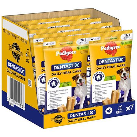 10 x 7er Pack Pedigree DentaStix Daily Oral Care Hundesnack ab 9,88€ (statt 15€)