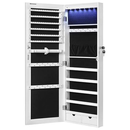 Songmics Schmuckschrank mit Spiegel zum Aufhängen für 59,99€ (statt 78€)