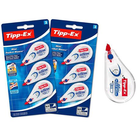 6er Pack Tipp-Ex Mini Pocket Mouse Korrekturroller, 6m x 5mm für 10,83€ (statt 17€)