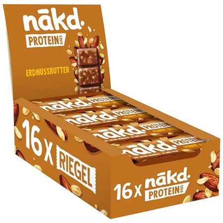 🍫 16er Pack Nākd. Erdnussbutter Protein Riegel ab 13,29€ (statt 17€)