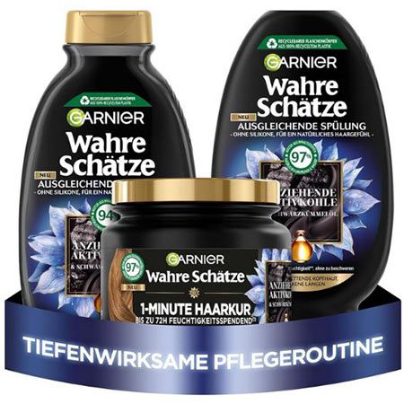 Garnier Haarpflege Set mit Shampoo, Spülung & Haarkur ab 7,46€ (statt 10€)