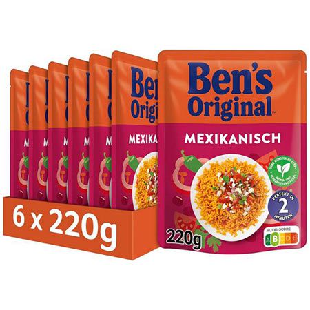 🍚 6er Pack Bens Original Express Mexikanisch, je 220g ab 7,55€ (statt 14€)