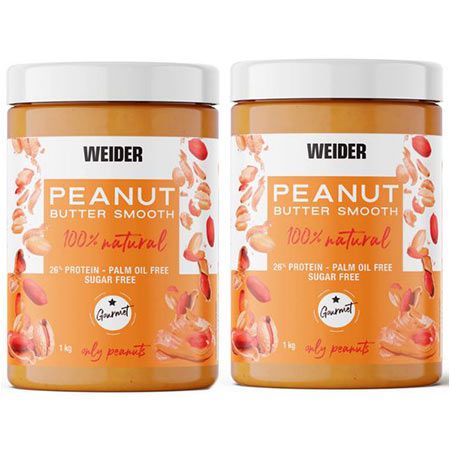 🥜 2 x 1Kg Weider Peanut Butter Smooth, 100% natürlich ab 16,41€ (statt 20€)