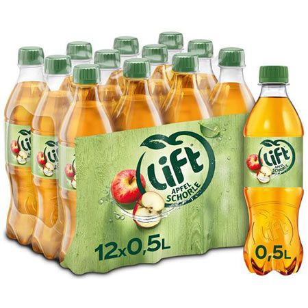 🍎 12er Pack Lift Apfelschorle mit geringem Zuckergehalt ab 9,44€ (statt 14€)