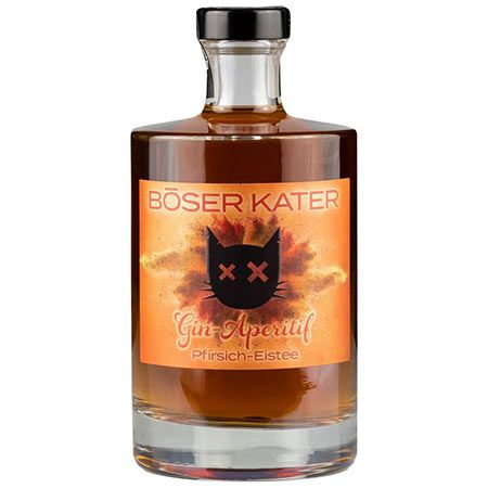 🍑 Böser Kater Pfirsich Eistee Gin Aperitif, 0,5l   15,2% Vol. für 21,07€ (statt 28€)