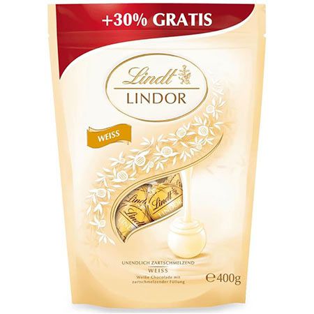 🍬 Lindt Lindor Kugeln Weiß, 400g, ca. 30 Kugeln ab 9,10€ (statt 17€)