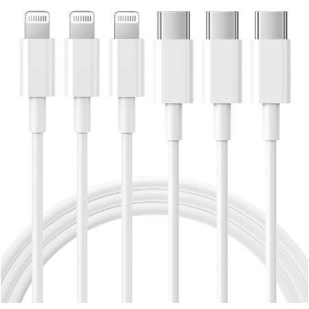 3er Pack RCTech MFi Zertifiziert USB-C auf Lightning Kabel, 1,8m für 3,84€ (statt 11€)