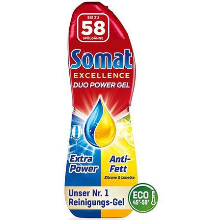 Somat Excellence Duo Power Gel Zitrone (58 Spülgänge) ab 7,16€ (statt 9,49€)