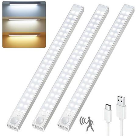 💡 3er Pack Forepin LED-Unterbauleuchte mit Bewegungsmelder für 13,59€ (statt 23€)