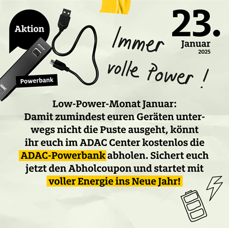 ADAC Nordrhein e.V.:  ADAC Powerbank kostenlos abholen