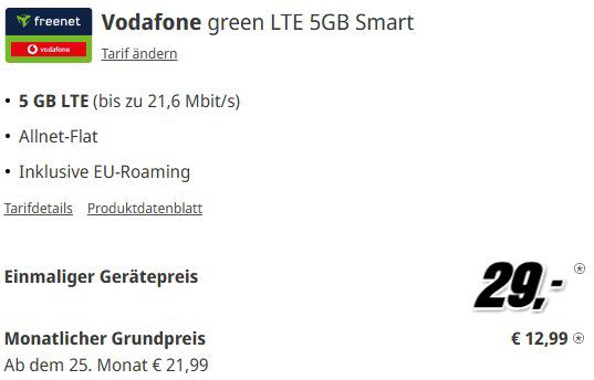 🧨 Mit Gewinn! 🎉 Xiaomi 14T für 29€ + Vodafone 5GB LTE/Flat für 12,99€ mtl.