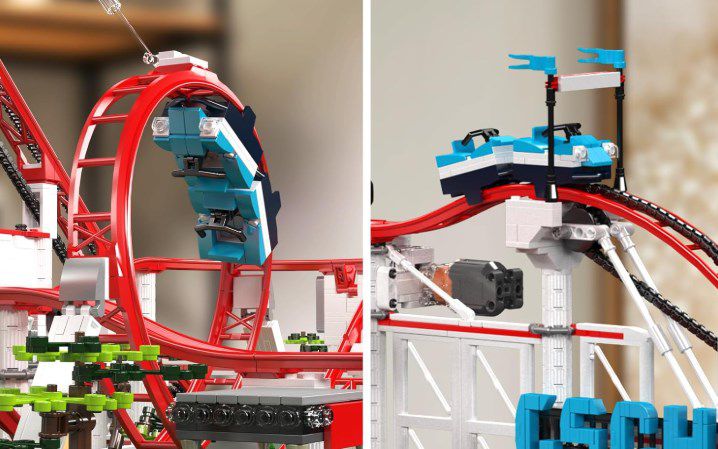 Mould King motorisierter Roller coaster Looping (11014) Klemmbausteine Set für 92€ (statt 135€)