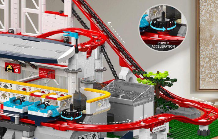 Mould King motorisierter Roller coaster Looping (11014) Klemmbausteine Set für 92€ (statt 135€)