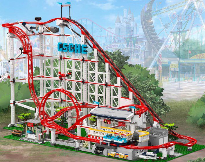 Mould King motorisierter Roller coaster Looping (11014) Klemmbausteine Set für 92€ (statt 135€)