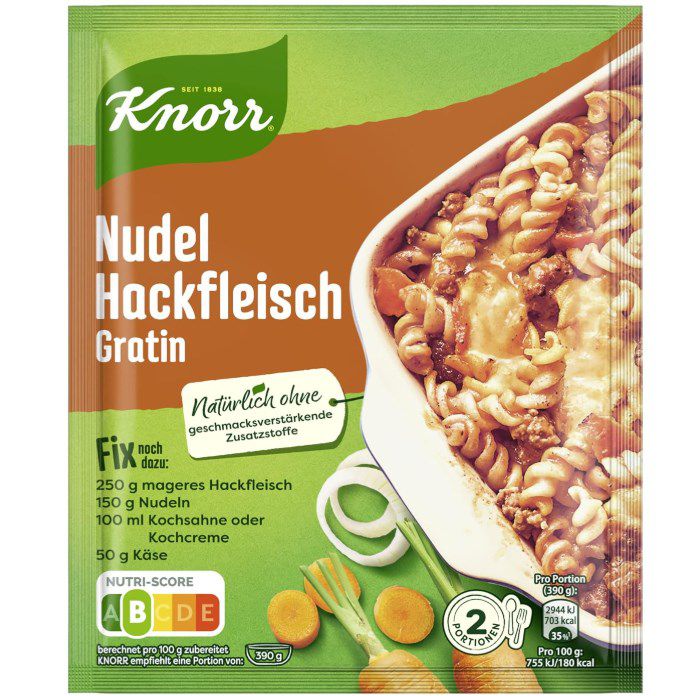 🍝 10x Knorr Fix Nudel Hackfleisch Gratin für 7,90€ (statt 13€)