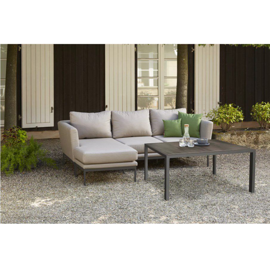 Lounge-Dining-Set „Kaja“ anthrazit/hellgrau 3-teilig für 1229€ (statt 1499€)