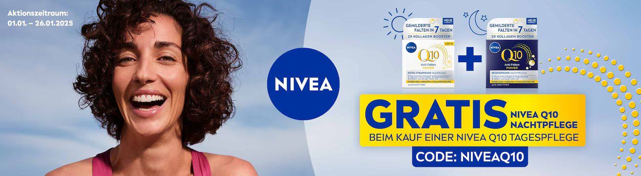 NIVEA Q10 Tagespflege + Q10 Nachtpflege GRATIS für 18€ (statt 32€)